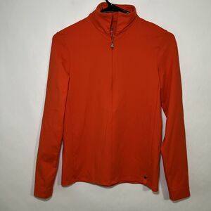 RLX Ralph Lauren 1/2 Zip Golf Pullover Jacket Womens Size XS Orange Long Sleeve
